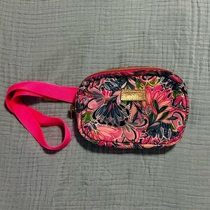 Lilly Pulitzer Floral Pink Belt Bag
